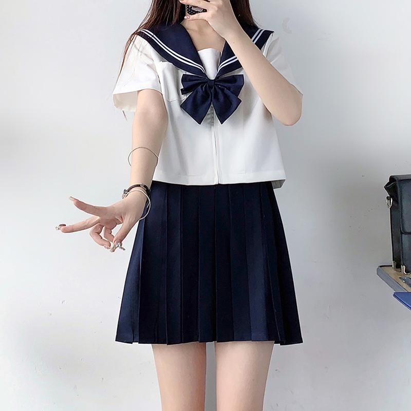 セーラー服 コスプレ 制服 女子高生 学生服 S〜2XLサイズ 上下セット jk制服 コスプレ 高校生 可愛い コスチュームセット ハロウィン 衣装 仮装 イベント 学園祭｜isenn｜08