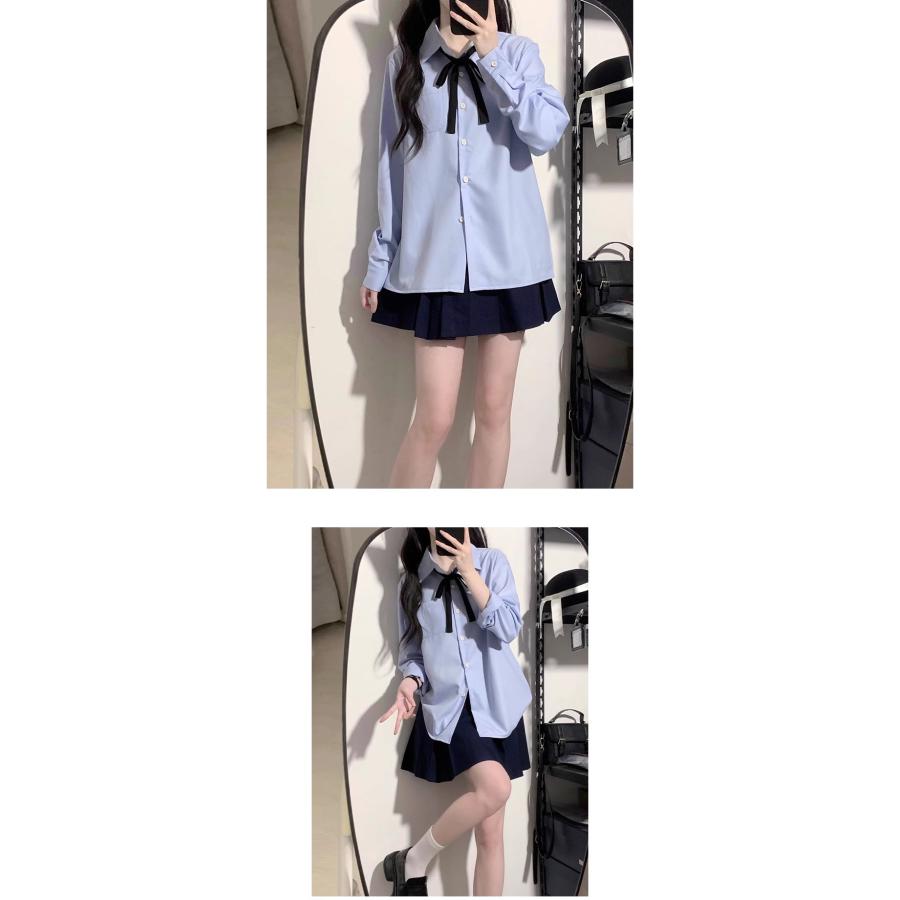 学生制服 女子 半袖 長袖 ブラウス 角衿 スクールシャツ