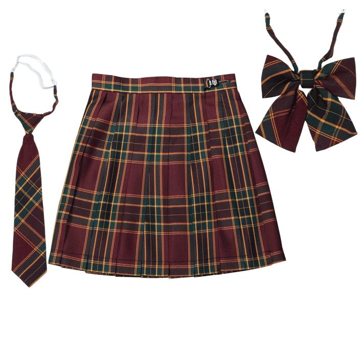 制服 スカート 3点セット チェック柄 レディース かわいい プリーツ