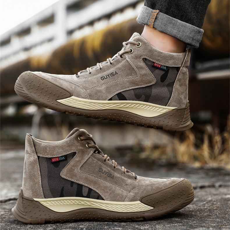 安全靴 作業靴 メンズ ミドルカット スニ一カ一 あんぜん靴 迷彩