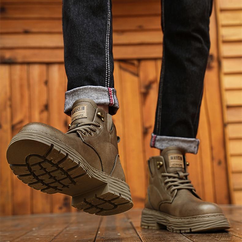 ブーツ メンズ ビジネスシューズ ショートブーツ 革靴 高級合革