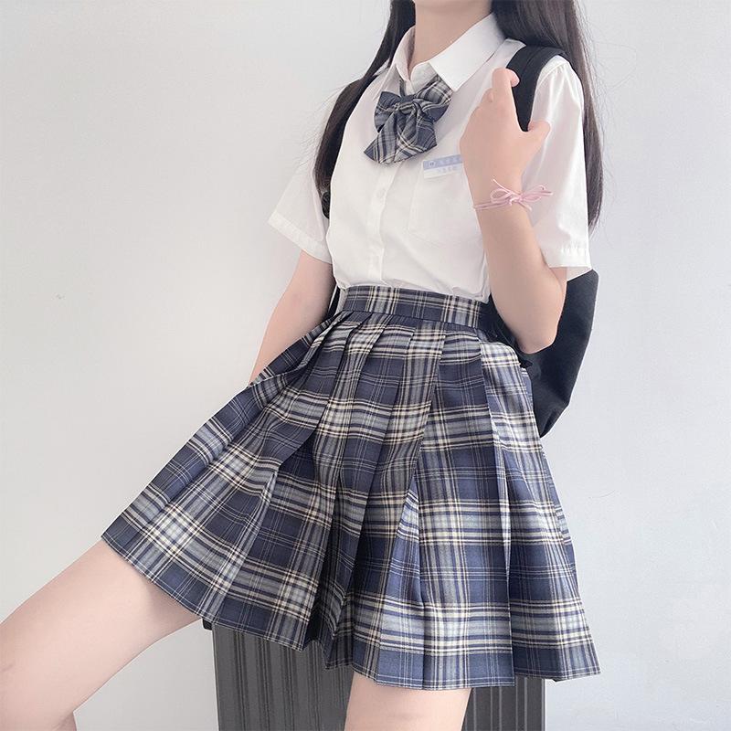 セットアップ スカート 半袖 レディース 制服 コスプレ JK 女子高校学生服 スクールシャツ プリーツスカート リボン 3点セット セーラー服 コスチューム 中学生｜isenn｜11