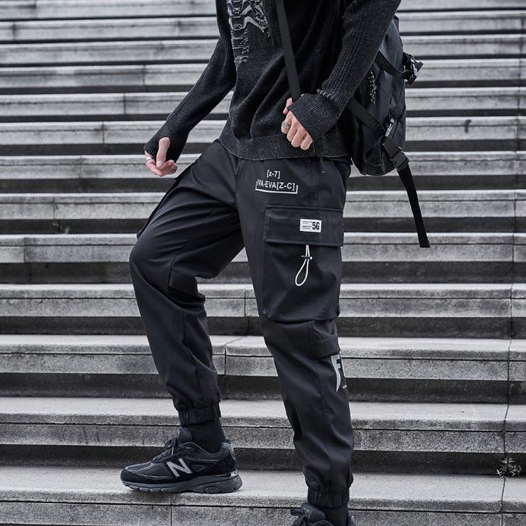 希少 Kapital ブラック サルエルパンツ サイドポケット付き ミリタリーパンツ メンズ ズボン ボトムス サルエルパンツ カーゴ