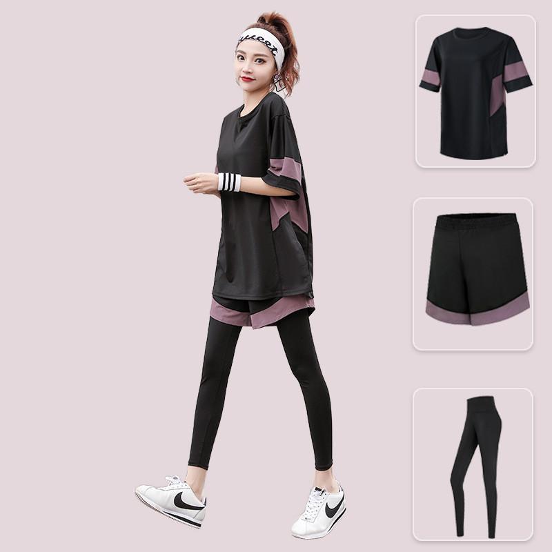 スポーツウェア レディース 3点セット ヨガウェア トップス tシャツ