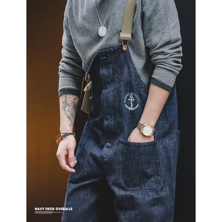 ワークサロペット ツナギパンツ メンズ デニム オーバーオール 春 秋