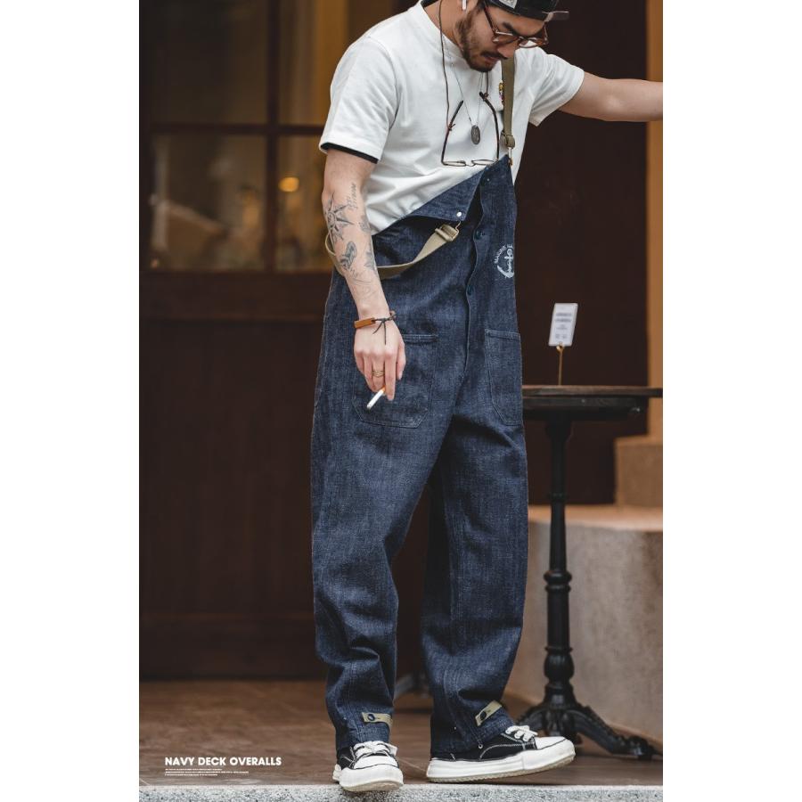 ワークサロペット ツナギパンツ メンズ デニム オーバーオール 春 秋