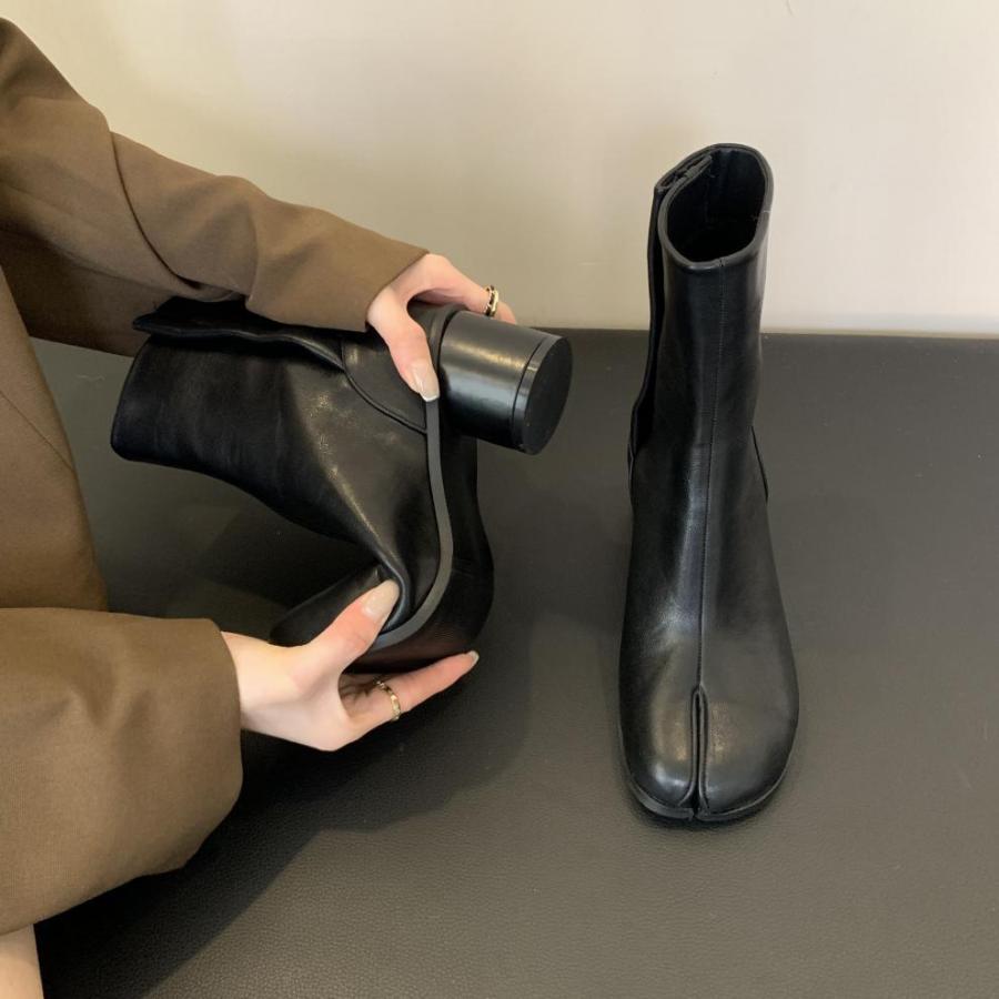 足袋ブーツ ブーツ レディース ショートブーツ タビブーツ 足袋 5cm