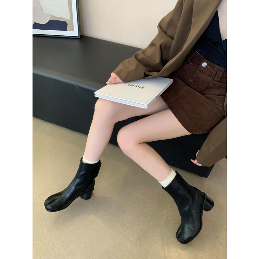 足袋ブーツ ブーツ レディース ショートブーツ タビブーツ 足袋