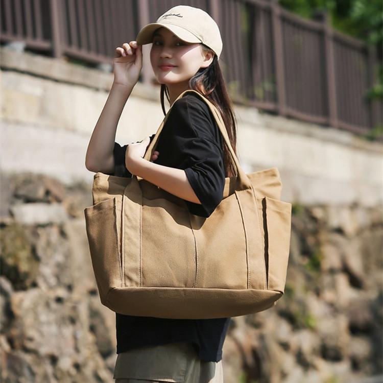 トートバッグ 大容量 マザーズバッグ レディース キャンバス A4 大きめ