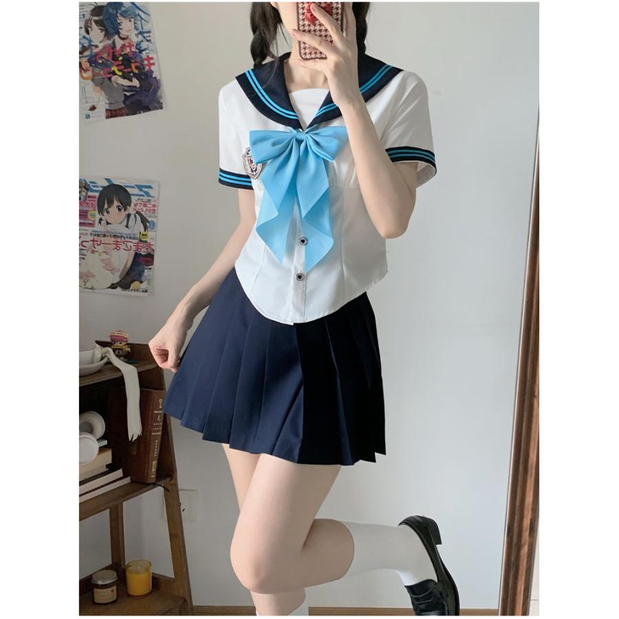 セーラー服 コスプレ 制服 半袖 夏服 上下 3点セット 女子高生 高校生