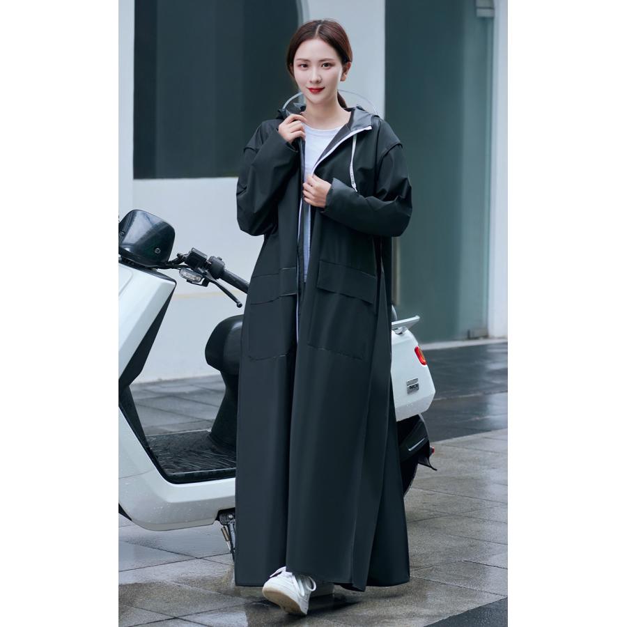 レインコート 自転車 バイク レインポンチョ 前開き レインウェア