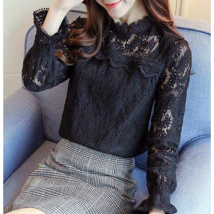 総レース シャツブラウス シースルー 薄手 レディース 春秋 長袖 シャツ インナー トップス カットソー 大人 上品 エレガント ファッション 着痩せ 体型カバー Juy 1161 イセンストア 通販 Yahoo ショッピング