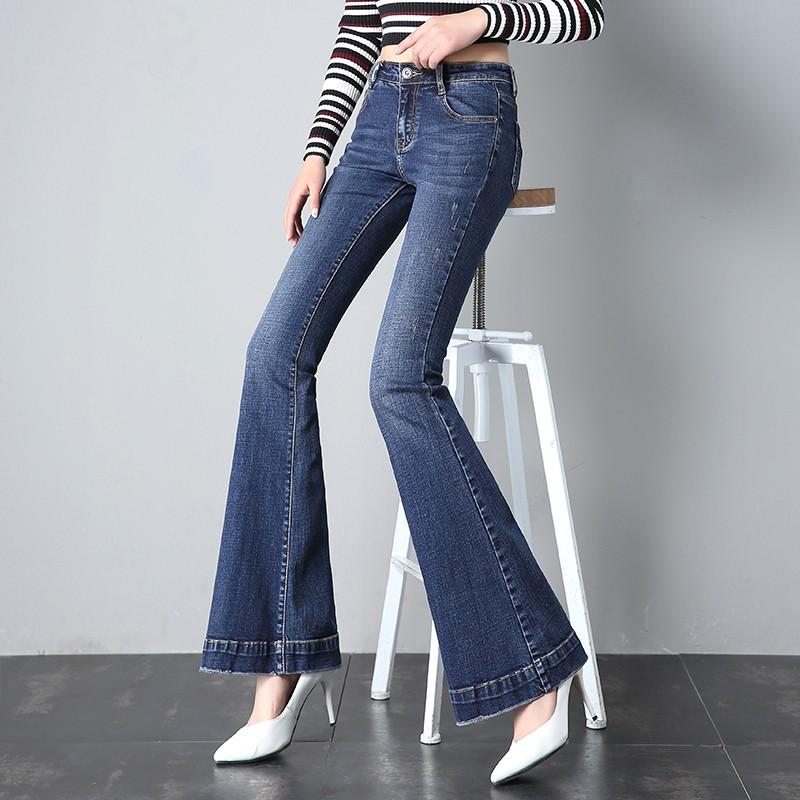 ロングパンツ レディース スリム Sabwery デニムパンツ ブーツカット スキニー ジーンズ ハイウェスト ストレッチ パンタロン デニム フレア ベルボトム 美脚 ズボン 普段着 通勤 注文割引