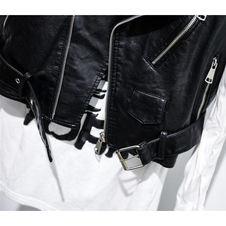 値下げ 革ベストジャケット 美品　パナジ Amazon | [A Q P K W A] レディース レザーベスト 春秋冬 レザー