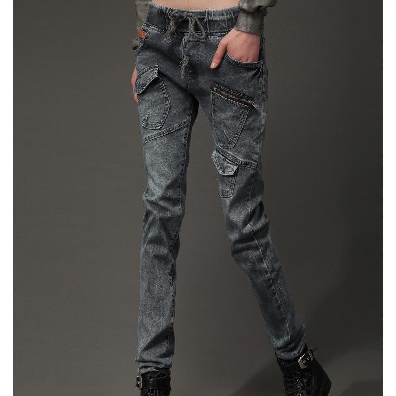 デニム ジーンズ ジーパン スキニーパンツ レディース レギンス ロングパンツ ウエストゴム 美脚サルエル ポケットデザイン ヴィンテージ 着痩せ 春秋 Juy 4035 イセンストア 通販 Yahoo ショッピング