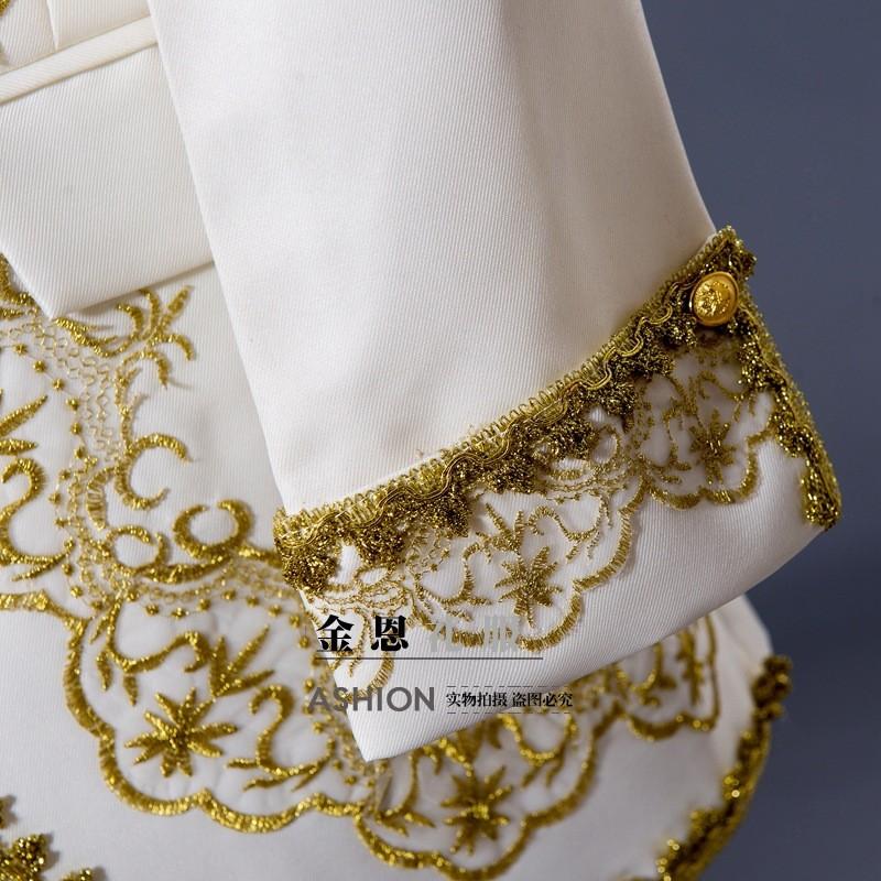 メンズ ヨーロッパ礼服 ラメ刺繍柄 宮廷服 男性スーツ ジャケット+ベスト+ズボン３点セット コスチューム コスプレ衣装 ライブ衣装 演劇 オペラ 声楽 演出服_9