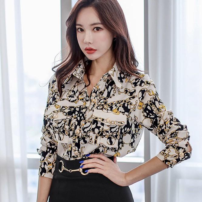 花柄ブラウス レディース 春秋 シフォンブラウス 長袖 オフィス ワイシャツ 襟付き オシャレ トップス 韓国風 着痩せ 通勤 結婚式 フォーマル Ol上品 Juy 4369 イセンストア 通販 Yahoo ショッピング