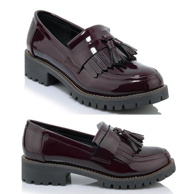 チャンキーヒール 厚底 おじ靴 マニッシュシューズ ローファー エナメル オックスフォードシューズ レディース ローカット 春秋コーデ 通学 通勤 カジュアル Juy 4671 イセンストア 通販 Yahoo ショッピング