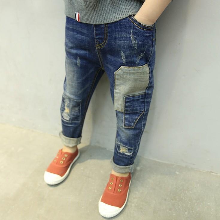 キッズ パンツ デニム ストレッチ ロングパンツ 男の子 ジーンズ