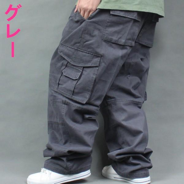 カーゴパンツ メンズ ゆったり ビッグシルエット 太め ミリタリー