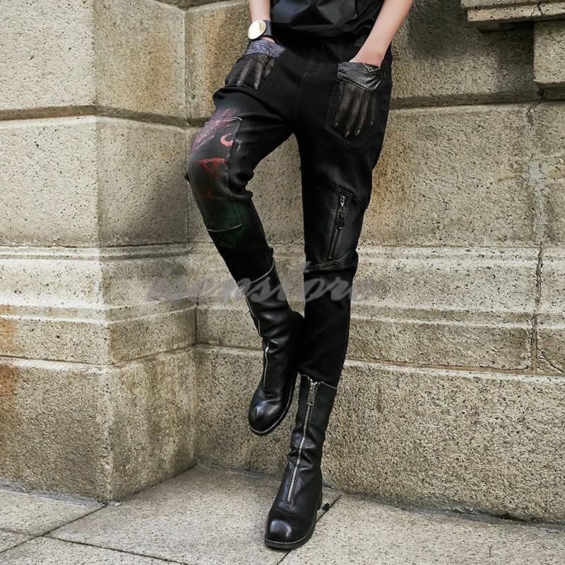 秋新作 サルエルパンツ スキニーパンツ レギパン カラー デニム ブラック ボトムス 美脚 レディース ロングパンツ パンク モード ロック風 個性 ファッション May 1408 イセンストア 通販 Yahoo ショッピング
