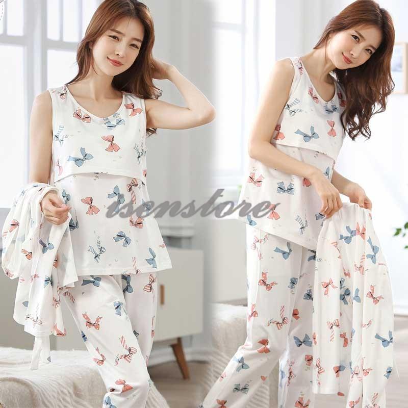 マタニティパジャマ 長袖 可愛い かわいい マタニティウエア マタニティ 入院着 妊婦服 秋 ルーム 上下セット 出産 冬