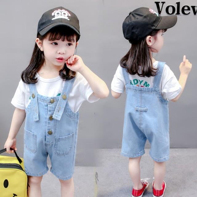 デニムサロペットパンツ キッズ 女の子 ショート丈 ゆったり オーバーオール オールインワン 春 夏 ボトムス ベビー子供服 短パン ハーフパンツ おしゃれ May 7 イセンストア 通販 Yahoo ショッピング