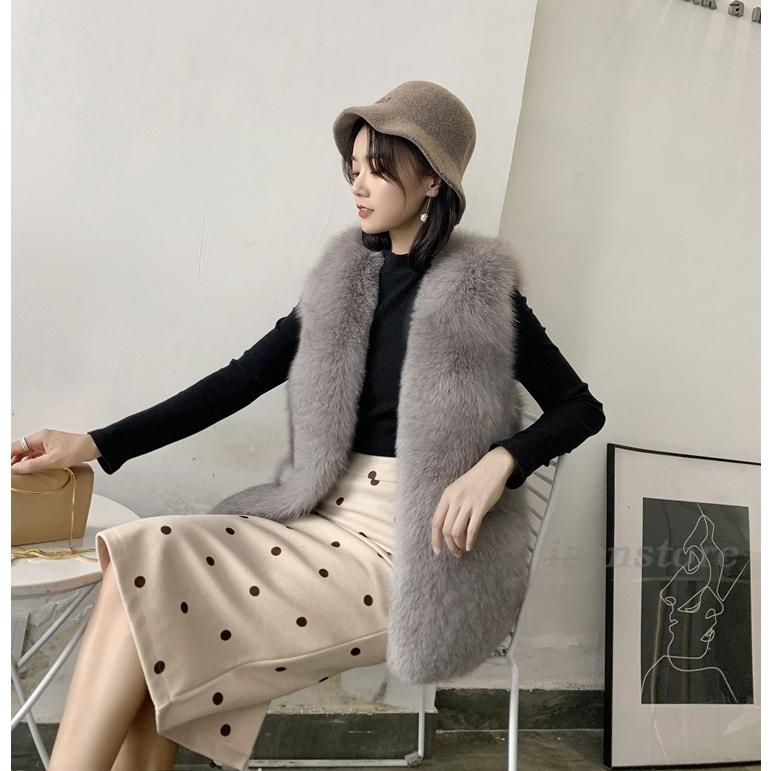 グレー 毛皮 ノースリーブコート グレー 毛皮 ノースリーブコート