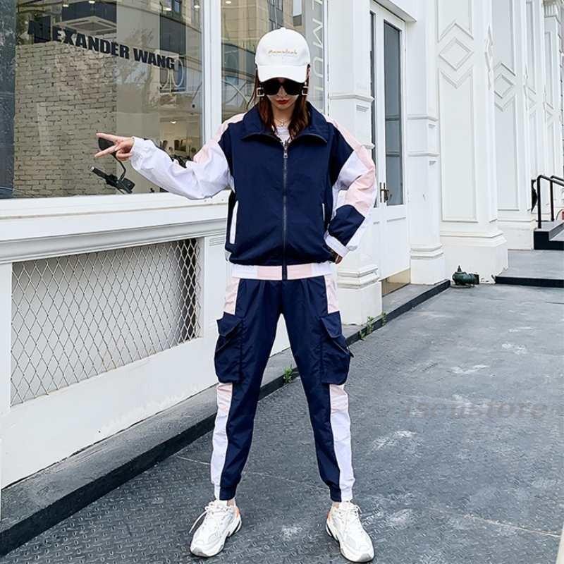 おしゃれ ジャージ 上下セット レディース 長袖 スポーツウェア Hiphop 薄手 カジュアル セットアップ ランニングウェア 運動着 春秋 ルームウェア May 2467 イセンストア 通販 Yahoo ショッピング