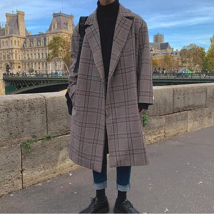 ロングコート メンズ チェスターコート ウールコート チェック柄 ゆったり カジュアル 紳士服 おしゃれ 大きいサイズ ベルト付き トレンチコート 秋冬 May 2536 イセンストア 通販 Yahoo ショッピング