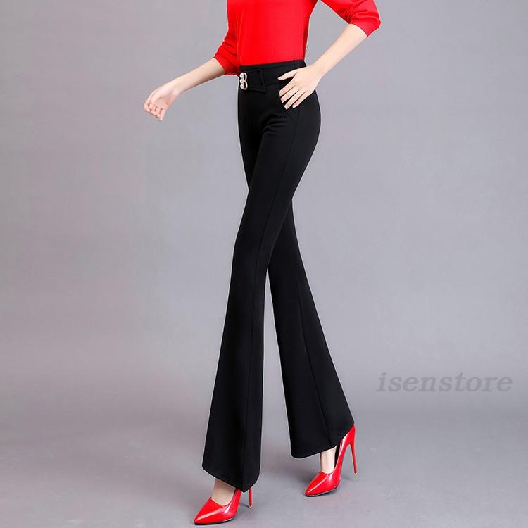 ロングパンツ 通勤 美脚 ボトムス レディース スラックス スーツパンツ ハイウエスト ストレッチ ブーツカット ラッパ ズボン フレアパンツ 無地 美脚 May 28 イセンストア 通販 Yahoo ショッピング