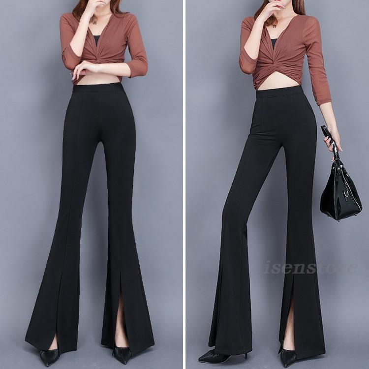 スラックス パンツ ベルボトム レディース 美脚 ブーツカット スラックス パンツ ベルボトム レディース 美脚 ブーツカット