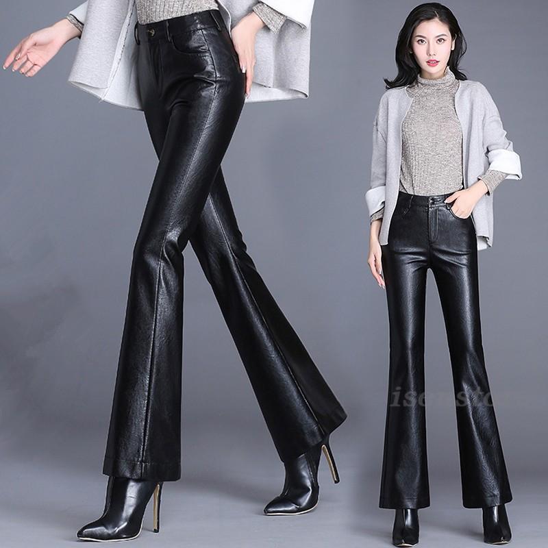 M~XL 女性 ハイウエスト スパッツ パンタロン アレア ベルボトム