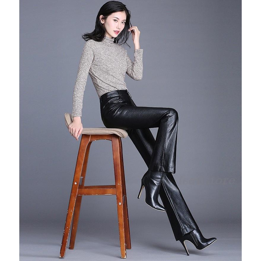 M~XL 女性 ハイウエスト スパッツ パンタロン アレア ベルボトム