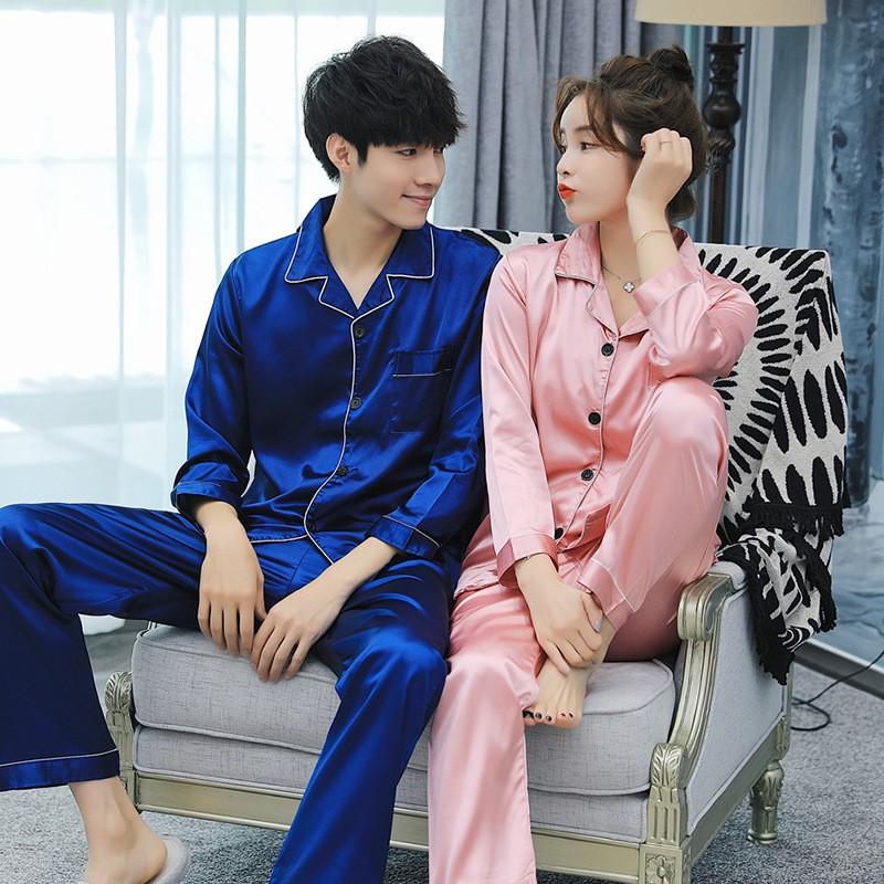 シルク 絹 ペアパジャマ カップルパジャマ レディース/メンズ 春 シルク 絹 ペアパジャマ カップルパジャマ レディース/メンズ 春