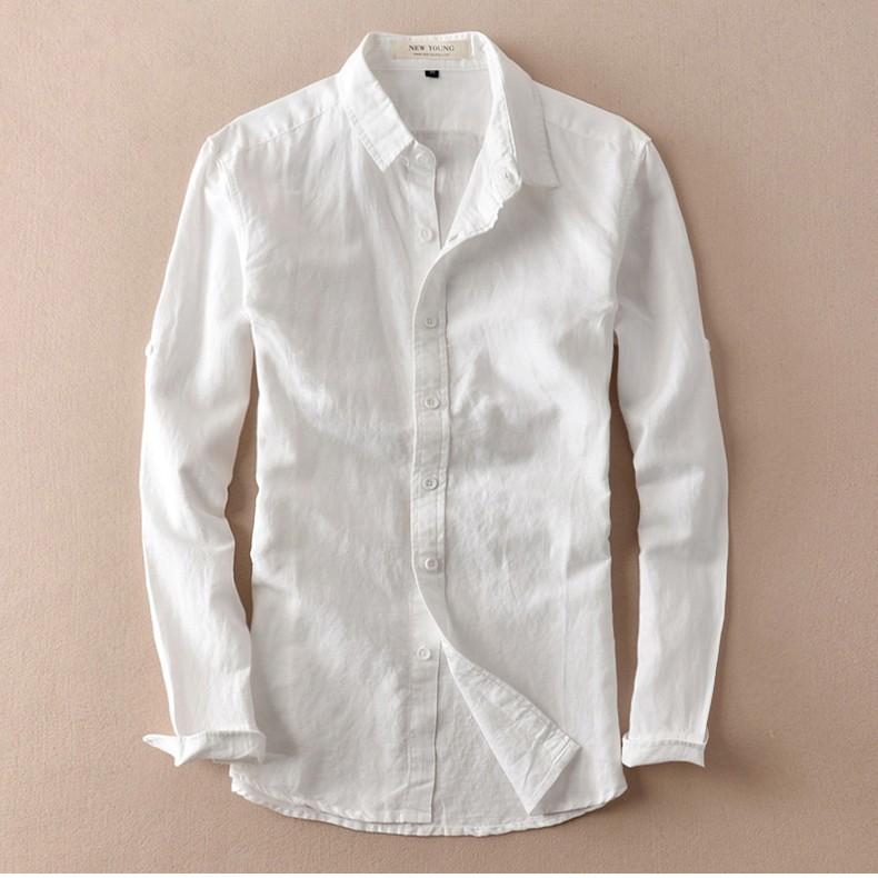 長袖シャツ リネンシャツ メンズ 綿麻シャツ 白シャツ チャイナ服 麻 カジュアルシャツ ワイシャツ ボタンダウンシャツ 無地 ビジネス スリム 春夏薄手 May 307 イセンストア 通販 Yahoo ショッピング