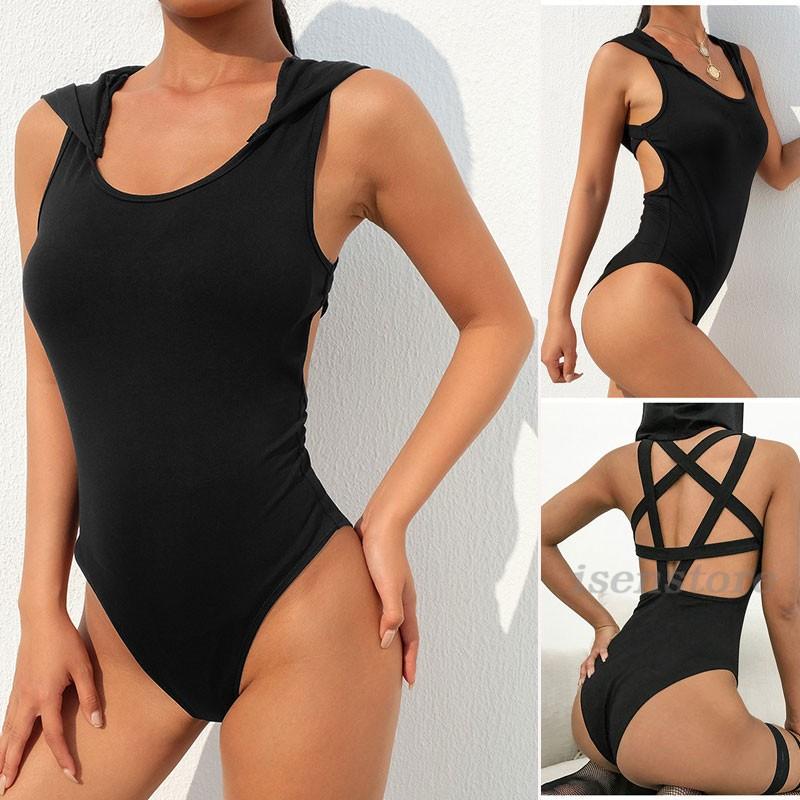 袖なしボディブリファー タイトトップス フード付き ベスト タンクトップ インナー 肌着 つなぎ ボディスーツ 伸縮素材 ノースリーブ 背中開き レディース May 3584 イセンストア 通販 Yahoo ショッピング