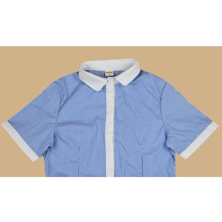 ボディシャツ フィット ストレッチ つなぎ クロッチ付き レディース トップス オフィス ワイシャツ 半袖 ストライプシャツ ビジネス 作業着 制服 スリム 事務服 :may-44:イセンストア - 通販 - Yahoo!ショッピング ボディシャツ フィット ストレッチ つなぎ クロッチ付き レディース トップス オフィス ワイシャツ 半袖 ストライプシャツ ビジネス 作業着 制服 スリム 事務服 :may-44:イセンストア - 通販 - Yahoo!ショッピング