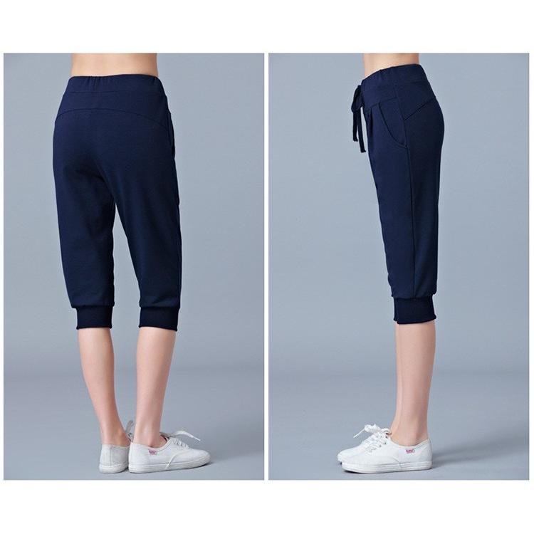 スウェットパンツ 綿混 クロップドパンツ 7分丈 ハイウエスト