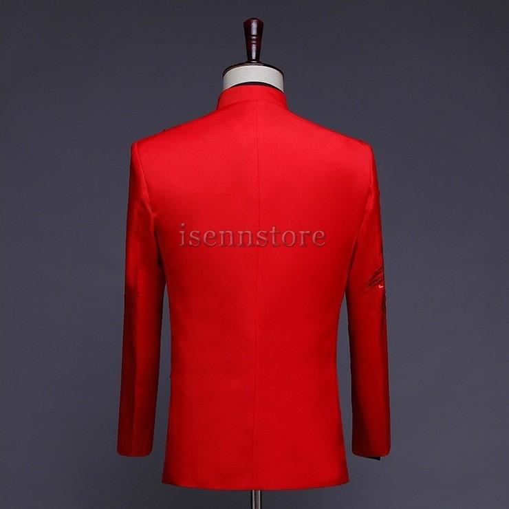 ステージ 衣装 メンズスーツ 舞台 スパンコール ビジュー付き 上下