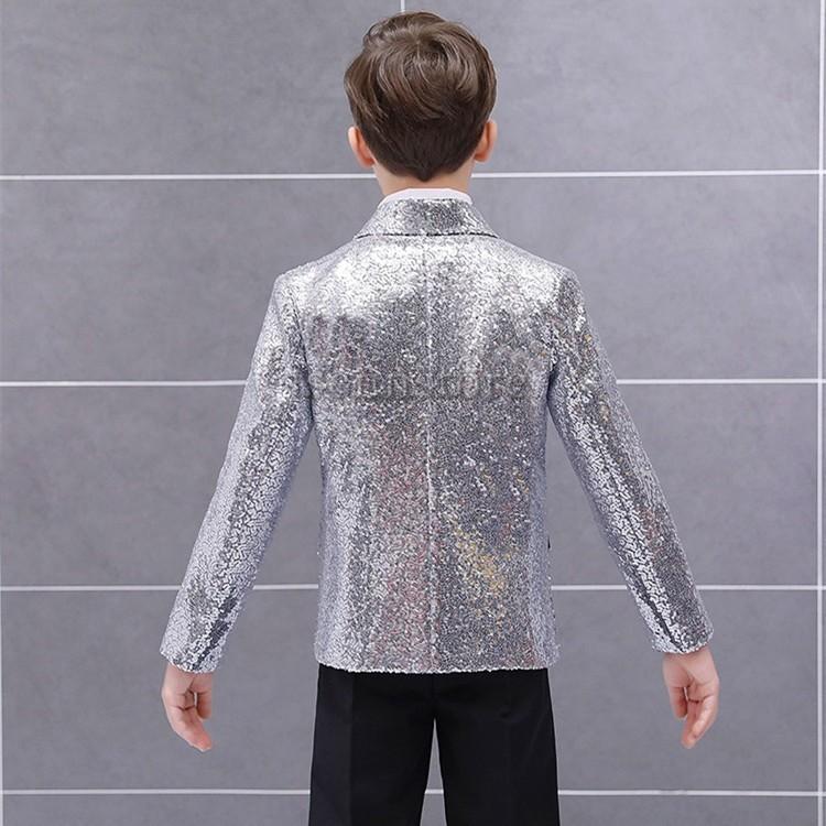 キッズ 子ども ダンス衣装・ステージ衣装 スパンコールジャケット