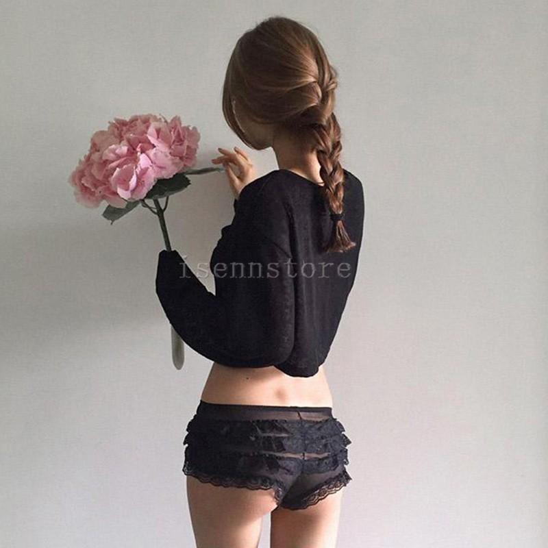 レディース ラウンドネック Tシャツ カットソー 透け感 ブラウス へそ