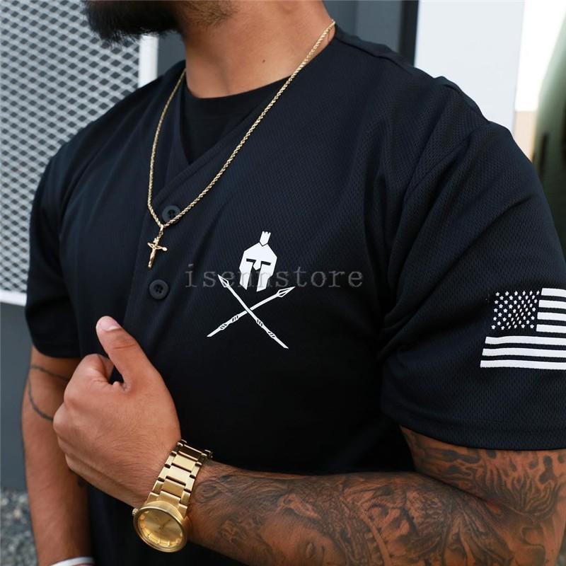 メンズ 半袖 前開き ボタン tシャツ トレーニングウェア