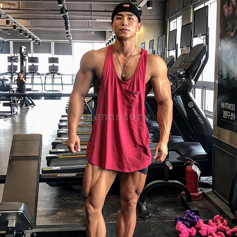メンズ 筋トレ Tシャツ ゆったり インナー カジュアル コットン スポーツ タンクトップ トップス ノースリーブ フィットネス ロング丈 男性用 通気性 韓国風 Seasonal Wrap入荷 ノースリーブ