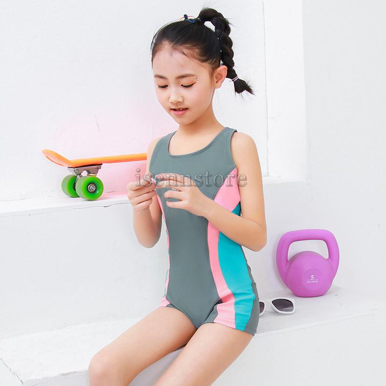 キッズ 水着 女の子 ワンピース水着 子供用 オールインワン 小学生 ジュニア 女児 女子 スクール水着 フィットネス スイムウェア 体型カバー 競泳 水着 Mmay 5348 イセンストア 通販 Yahoo ショッピング