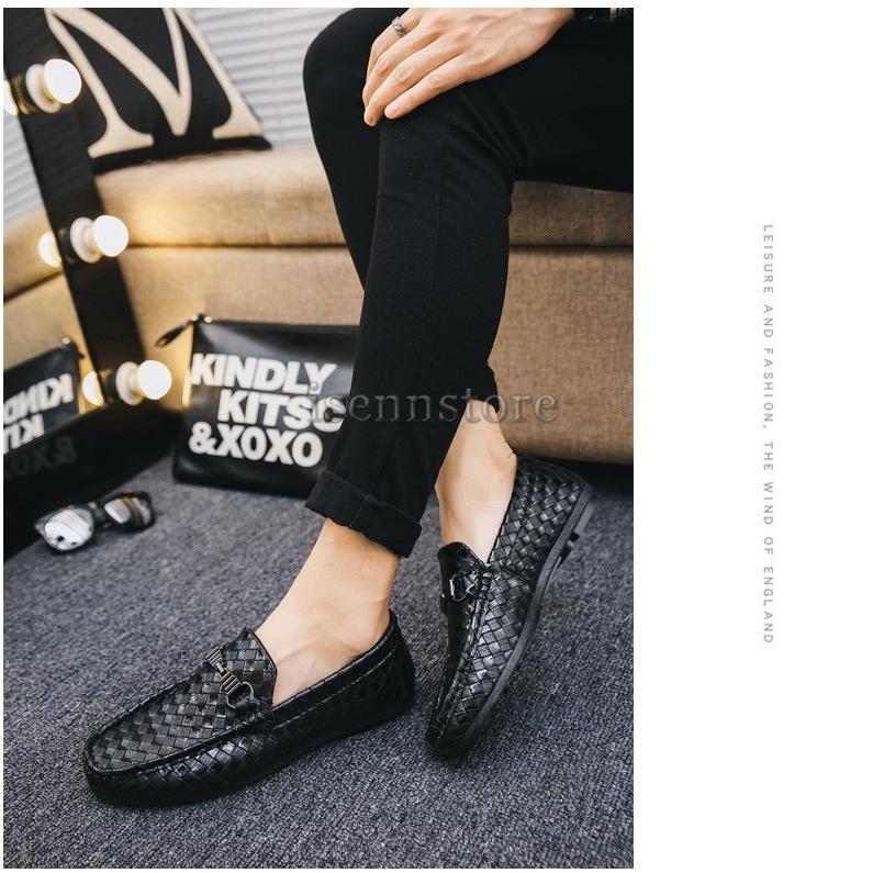 ローファー 靴 メンズ スリッポン ドライビングシューズ 編み込み 夏靴 モカシン Puレザー モカシン ビジネスシューズ 紳士靴 おしゃれ 3色 Mmay 5386 イセンストア 通販 Yahoo ショッピング