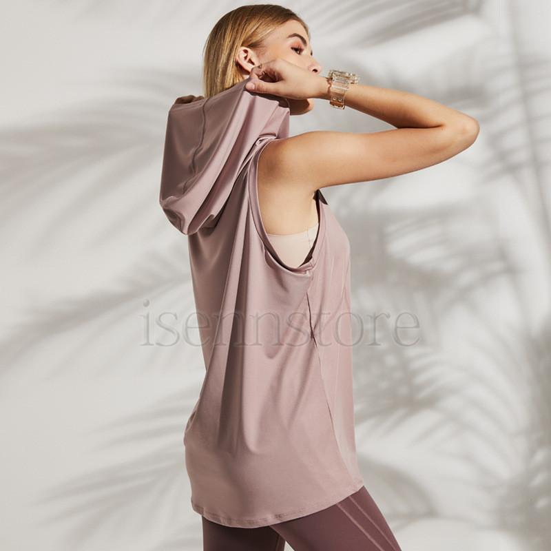 ヨガウェア タンクトップ レディース ノースリーブ パーカー フード付き ゆったり 吸汗速乾 トップス スポーツウェア トレーニングウェア ジム ランニング Mmay 5901 イセンストア 通販 Yahoo ショッピング