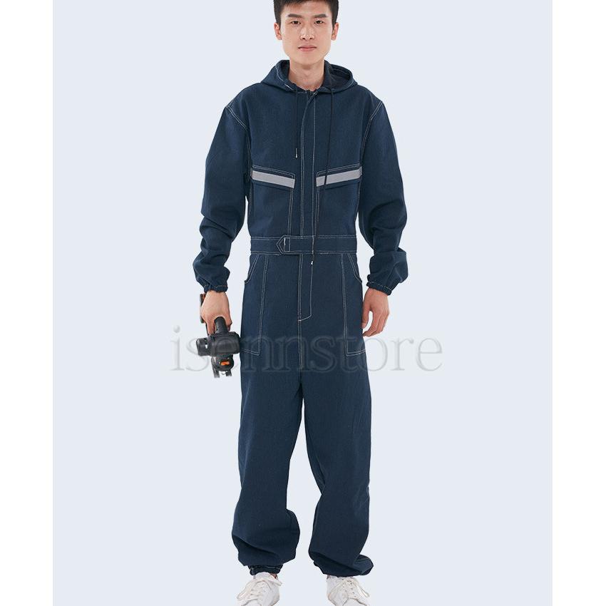 ツナギ 長袖 オーバーオール ジャンプスーツ メンズ レディース 作業服