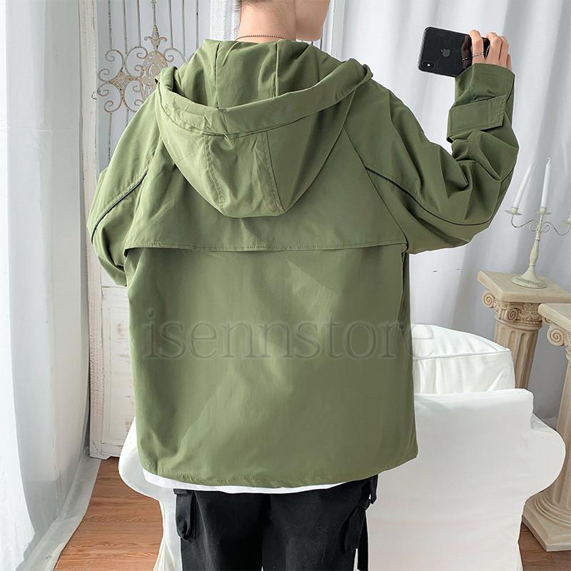 新しい到着 ブルゾン メンズ ビッグシルエット ミリタリージャケット 春秋 ライトアウター ゆったり ショート丈 ジャンパー 無地 カジュアル おしゃれ かっこいい 通学 防風