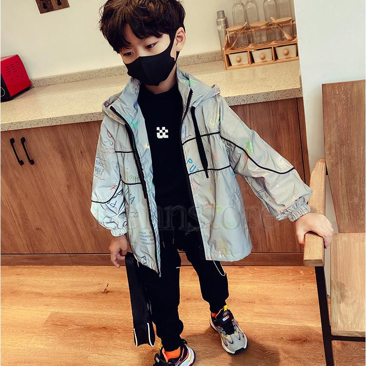 射光ジャケット かっこいい キッズ こども服 男の子 ウインドブレーカー ジップパーカー 長袖 フード付き アウター ジャケット カジュアル 防風 ブルゾン Mmay 6742 イセンストア 通販 Yahoo ショッピング